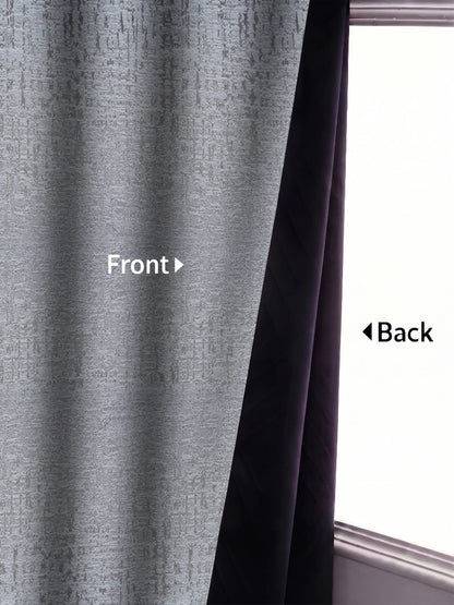 AtoZ Home Decor Abstract Textured Jacquard Curtain | Cotton-Blend Drape