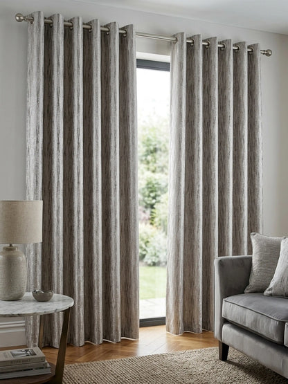 AtoZ Home Decor Textured Vertical Stripe Window Curtain