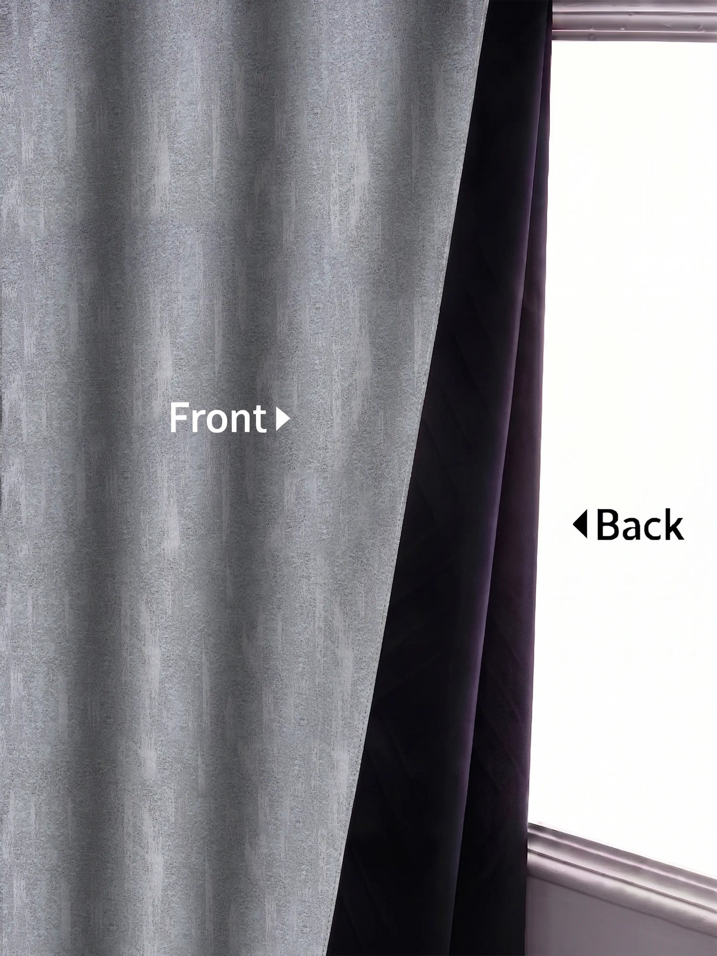 AtoZ Home Decor Textured Vertical Stripe Window Curtain