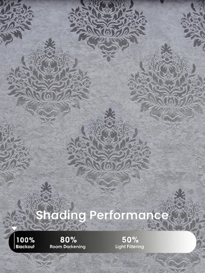 Elegant Damask Jacquard Window Curtain | Available in 9 Colors & 3 Sizes