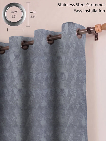 AtoZ Home Decor Modern Geometric Diamond Jacquard Curtain