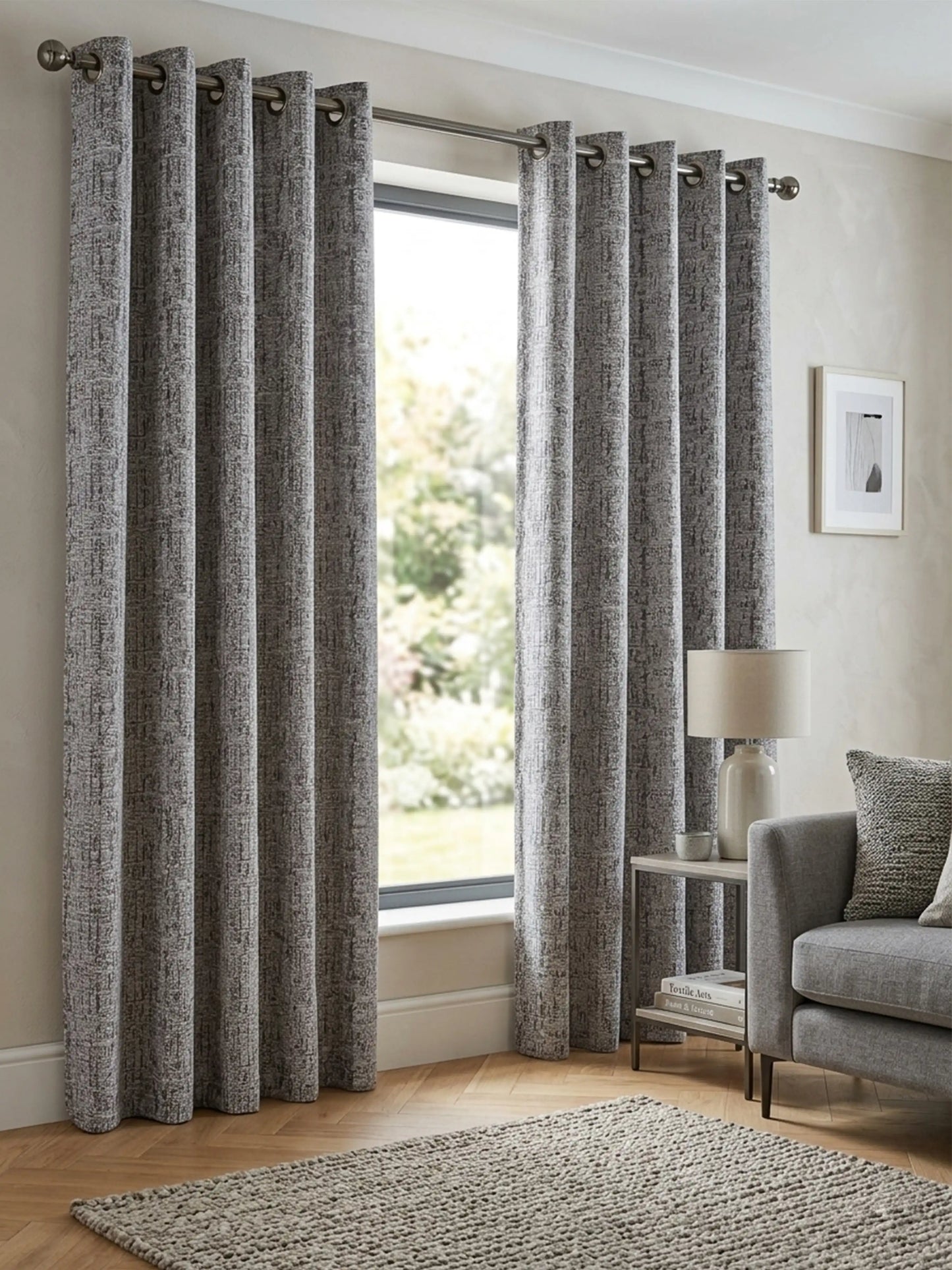 AtoZ Home Decor Abstract Textured Jacquard Curtain | Cotton-Blend Drape