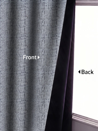 AtoZ Home Decor Abstract Textured Jacquard Curtain | Cotton-Blend Drape