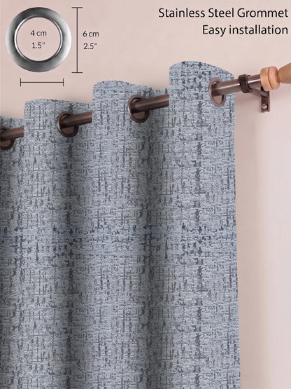 AtoZ Home Decor Abstract Textured Jacquard Curtain | Cotton-Blend Drape