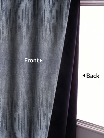 AtoZ Home Decor Textured Vertical Stripe Window Curtain