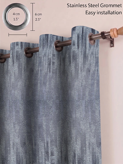 AtoZ Home Decor Textured Vertical Stripe Window Curtain