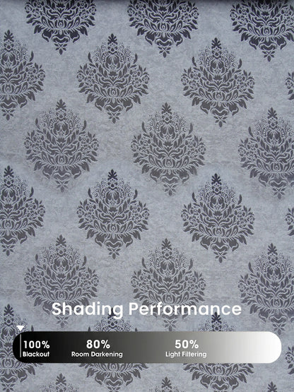 Elegant Damask Jacquard Window Curtain | Available in 9 Colors & 3 Sizes