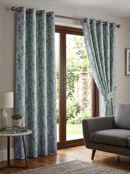 AtoZ Home Decor Botanical Vine Jacquard Curtain | Cotton-Blend Drape