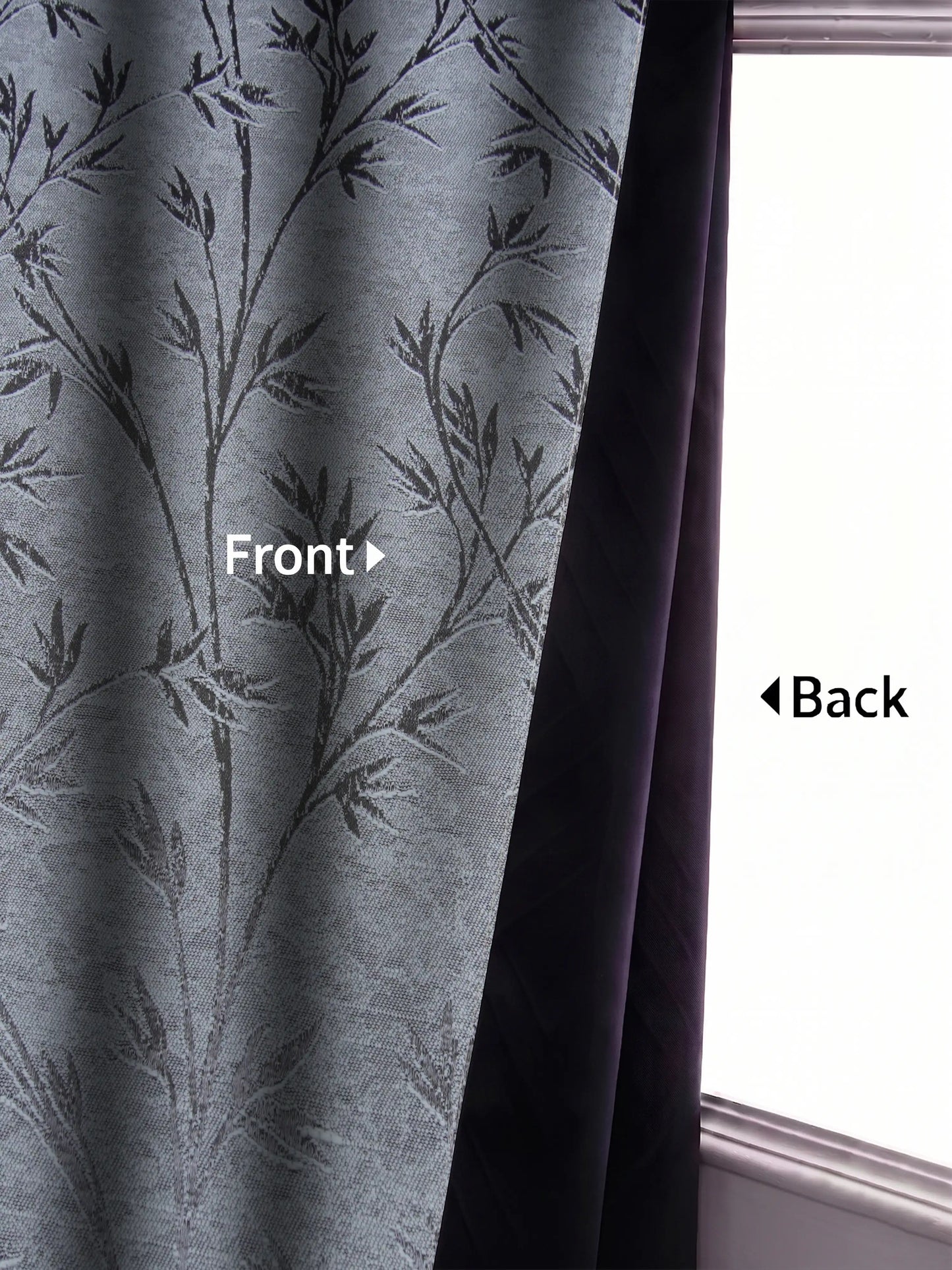 AtoZ Home Decor Botanical Vine Jacquard Curtain | Cotton-Blend Drape