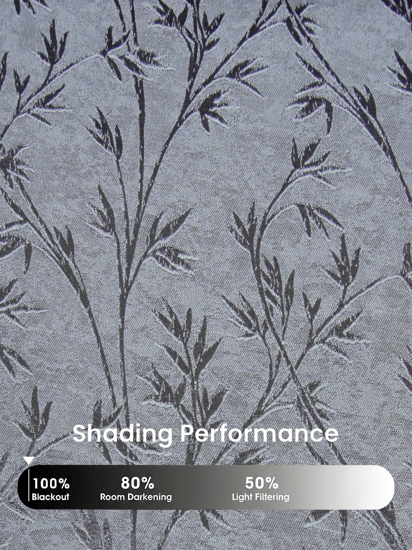 AtoZ Home Decor Botanical Vine Jacquard Curtain | Cotton-Blend Drape