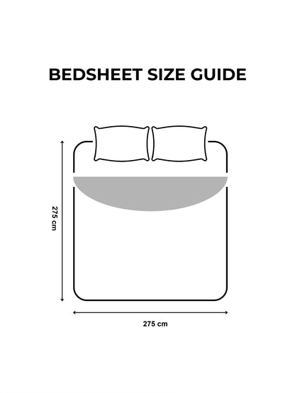High Living 100% Cotton King Size Bedsheet Set (400 TC)