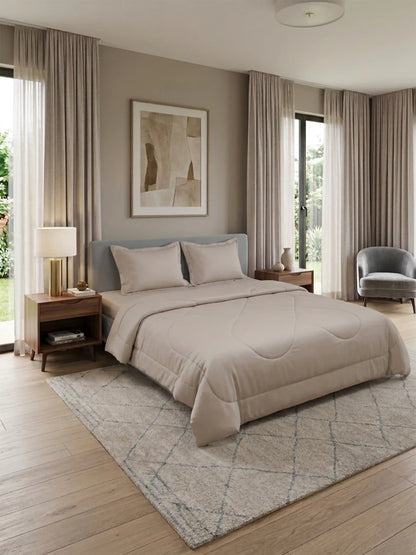 Premium 300 TC Cotton King Size Bedding Set 4 Piece (Bedsheet, Comforter, 2 Pillow Covers)
