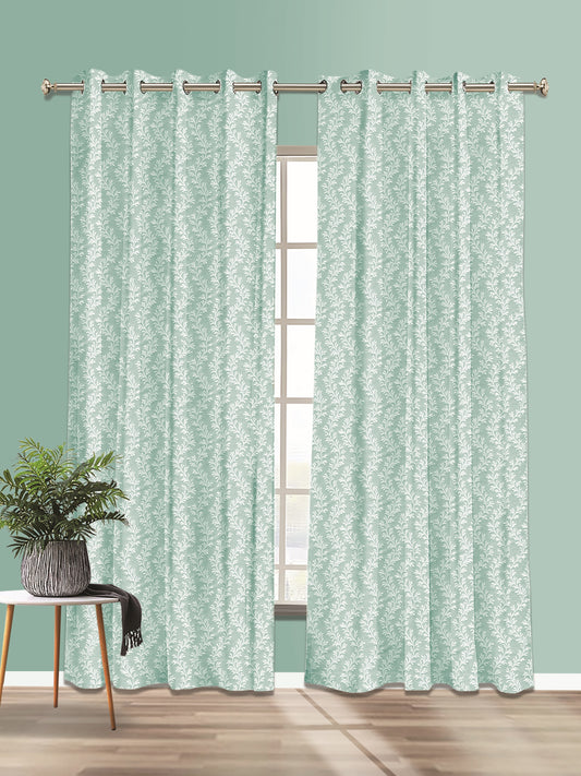 Mint Green Curtains for Living Room – Modern Window Curtains, 4ft & 7ft Widths