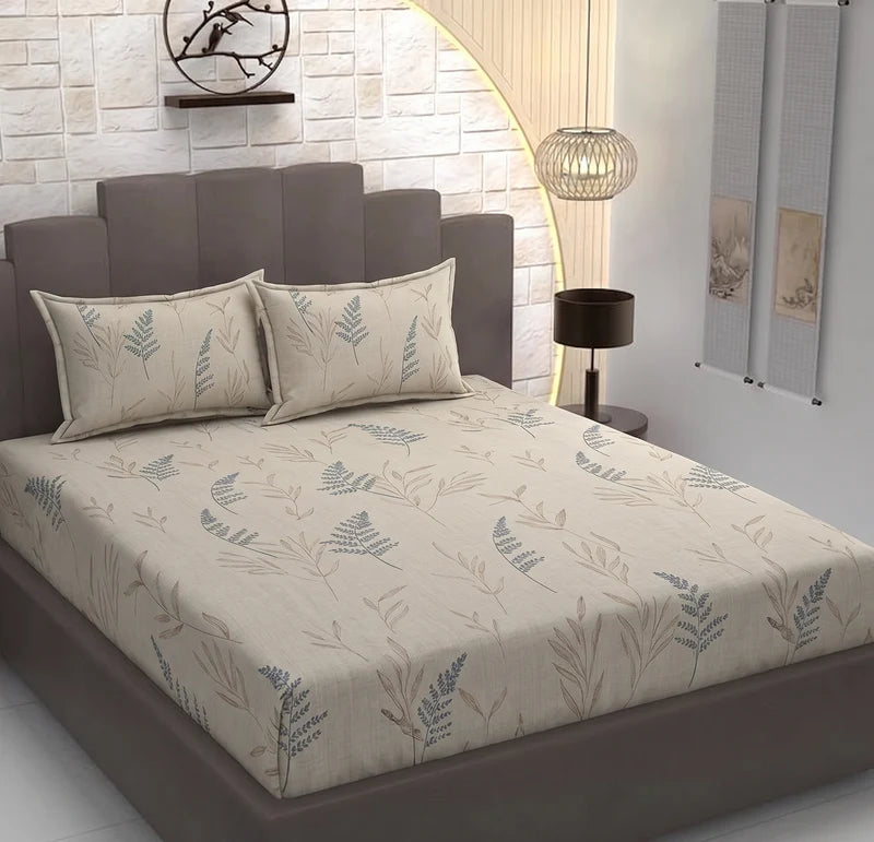 Stylla Maison 3-Piece King Size Fitted Bedsheet Set (72" x 72" + 10") – Super Soft Crinkle Fabric Bedding with Pillow Covers