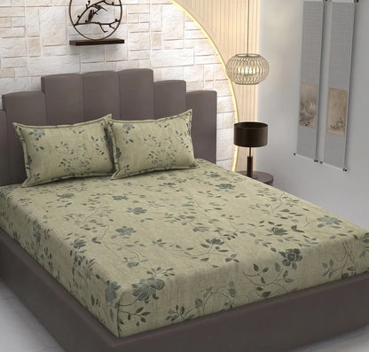 Stylla Maison 3-Piece King Size Fitted Bedsheet Set (72" x 72" + 10") – Super Soft Crinkle Fabric Bedding with Pillow Covers