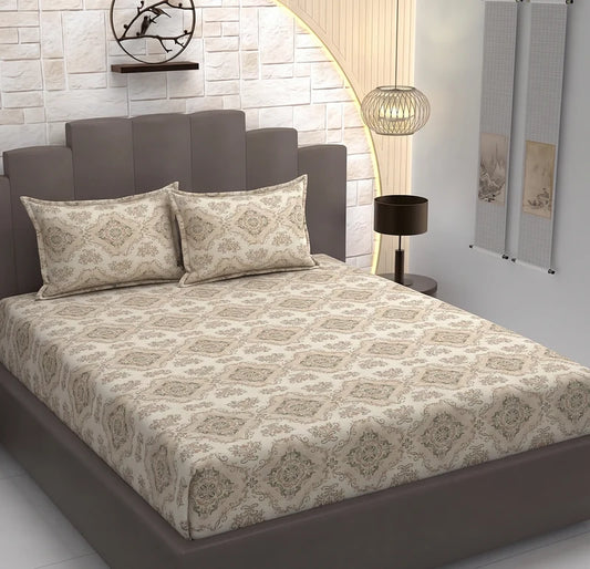 Stylla Maison 3-Piece King Size Fitted Bedsheet Set (72" x 72" + 10") – Super Soft Crinkle Fabric Bedding with Pillow Covers
