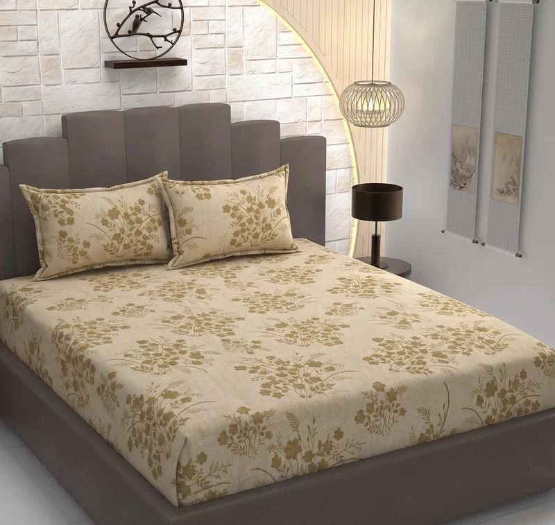 Stylla Maison 3-Piece King Size Fitted Bedsheet Set (72" x 72" + 10") – Super Soft Crinkle Fabric Bedding with Pillow Covers