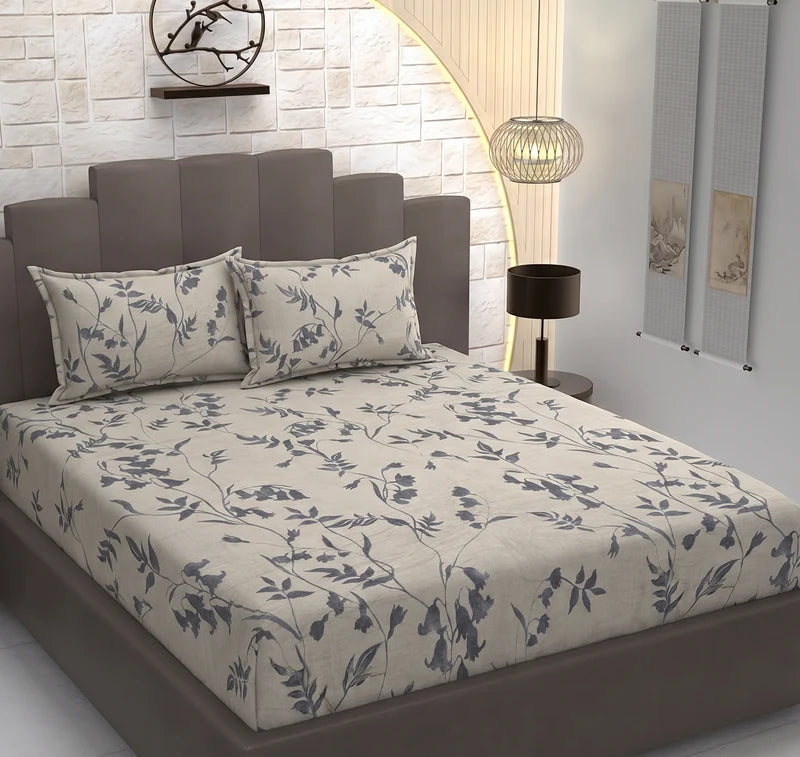 Stylla Maison 3-Piece King Size Fitted Bedsheet Set (72" x 72" + 10") – Super Soft Crinkle Fabric Bedding with Pillow Covers