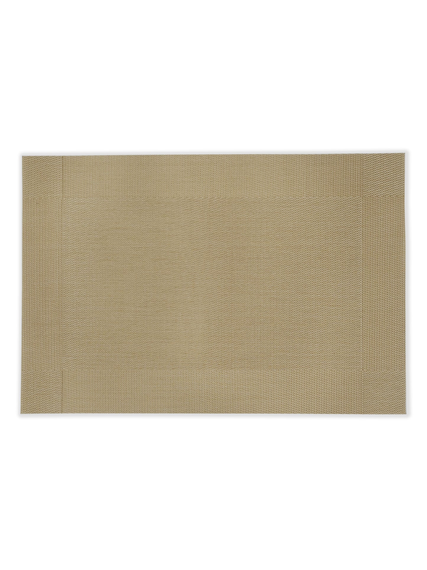 Atoz Beige Placemats for Dining Table – Set of 6 | Heat & Stain Resistant | Washable, Non-Slip Table Mats | Modern Woven Design for Kitchen & Dining Room