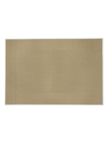 Atoz Beige Placemats for Dining Table – Set of 6 | Heat & Stain Resistant | Washable, Non-Slip Table Mats | Modern Woven Design for Kitchen & Dining Room