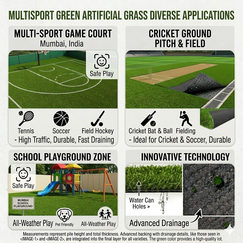 High Density Artificial Grass Mat for Balcony, Terrace, Lawn & Door