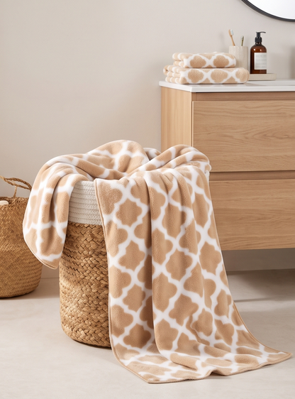 Stylla Kepri Patterned Bath Towel (70 x 150 cm) – Super Absorbent & Easy Dry Boxed Bath Towel