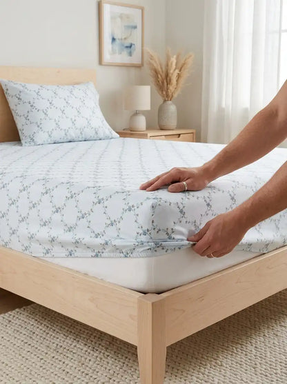 AtoZ Home Decor Selfie King 100% Cotton King Size Bedsheet Set | 210 TC