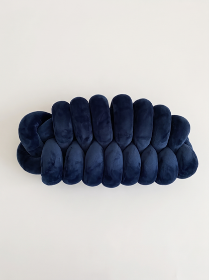 Atoz Home Decor Oval Knotted Decorative Velvet Throw Pillow (43 cm x 28 cm)
