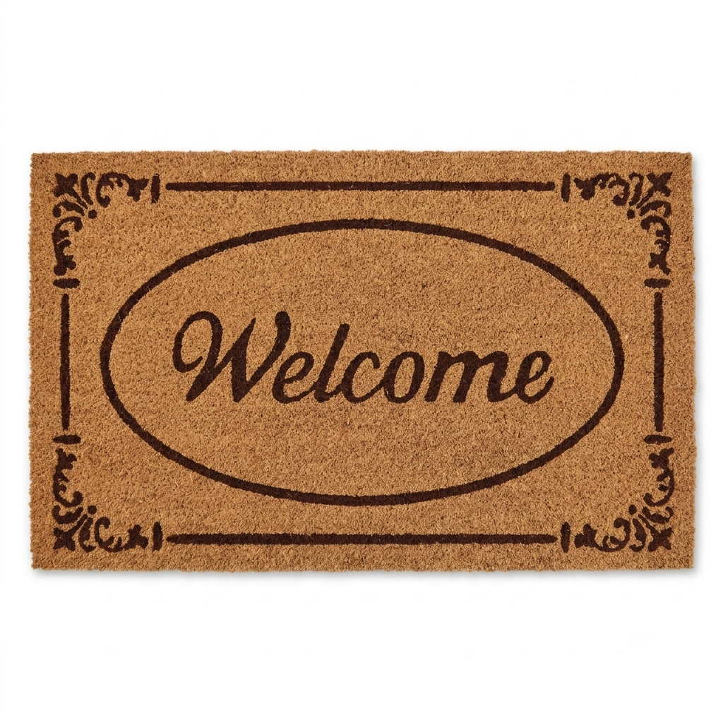 AtoZ Home Decor Rustique Coir "Welcome" Entrance Doormat (45x75 cm)
