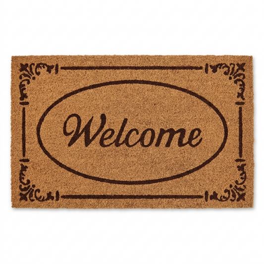 AtoZ Home Decor Rustique Coir "Welcome" Entrance Doormat (45x75 cm)