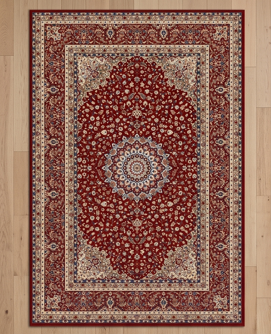 AtoZ Home Decor Kohinoor Classic Persian Medallion Area Rug – Premium Durable Floor Carpet