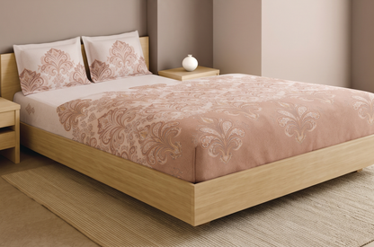 Spaces 100% Cotton Super King Bedsheet Set | Digitally Printed | 274x274 cm