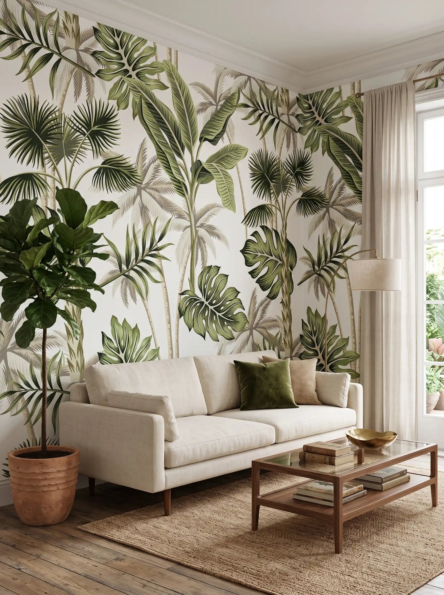 AtoZ Home Decor Tropical Rainforest Wall Mural Wallpaper - Custom & Standard Sizes