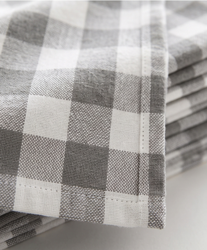 Stylla Check Cotton Kitchen Napkin Set – 6 Pieces (18 x 18 Inches)