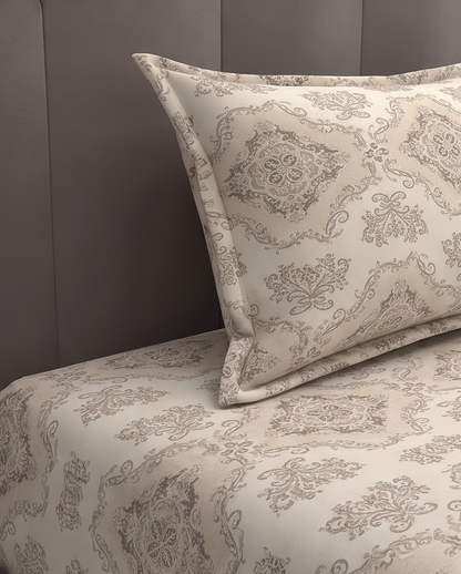 Stylla Maison 3-Piece King Size Fitted Bedsheet Set (72" x 72" + 10") – Super Soft Crinkle Fabric Bedding with Pillow Covers
