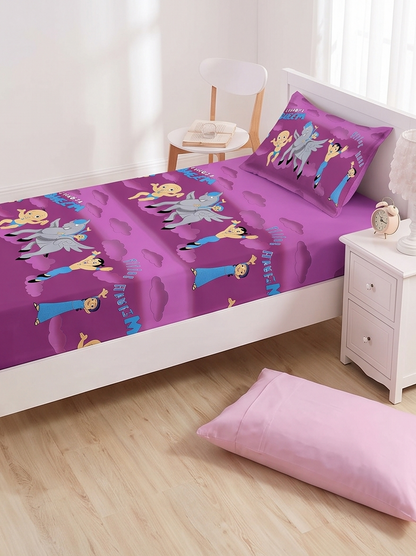 SUCCESS Kiddoz Chhota Bheem Flying Horse Single Bedsheet Set (60 x 90 Inches)