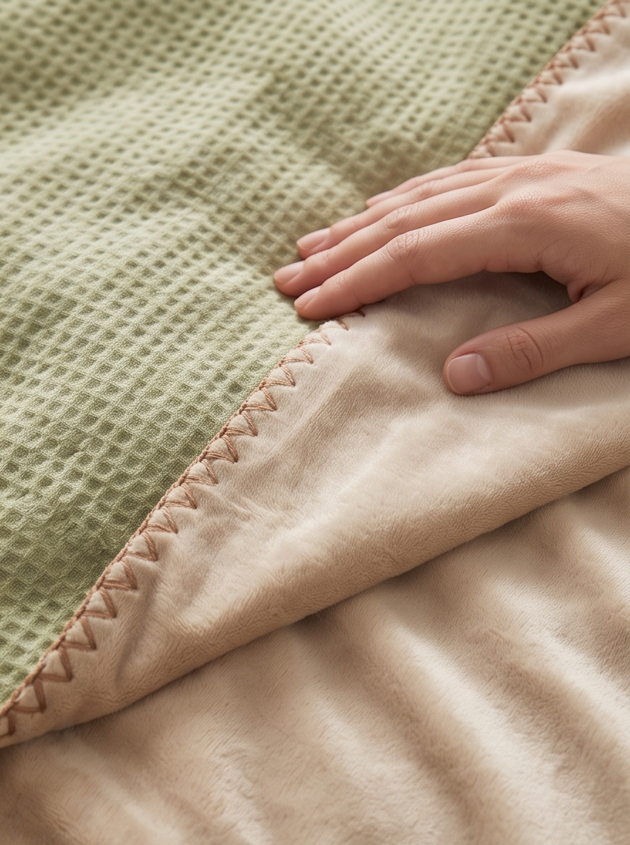 Stylla Hibiki Reversible Plush Baby Blanket (110 cm x 120 cm) – Ultra-Soft Double-Sided Warm Blanket