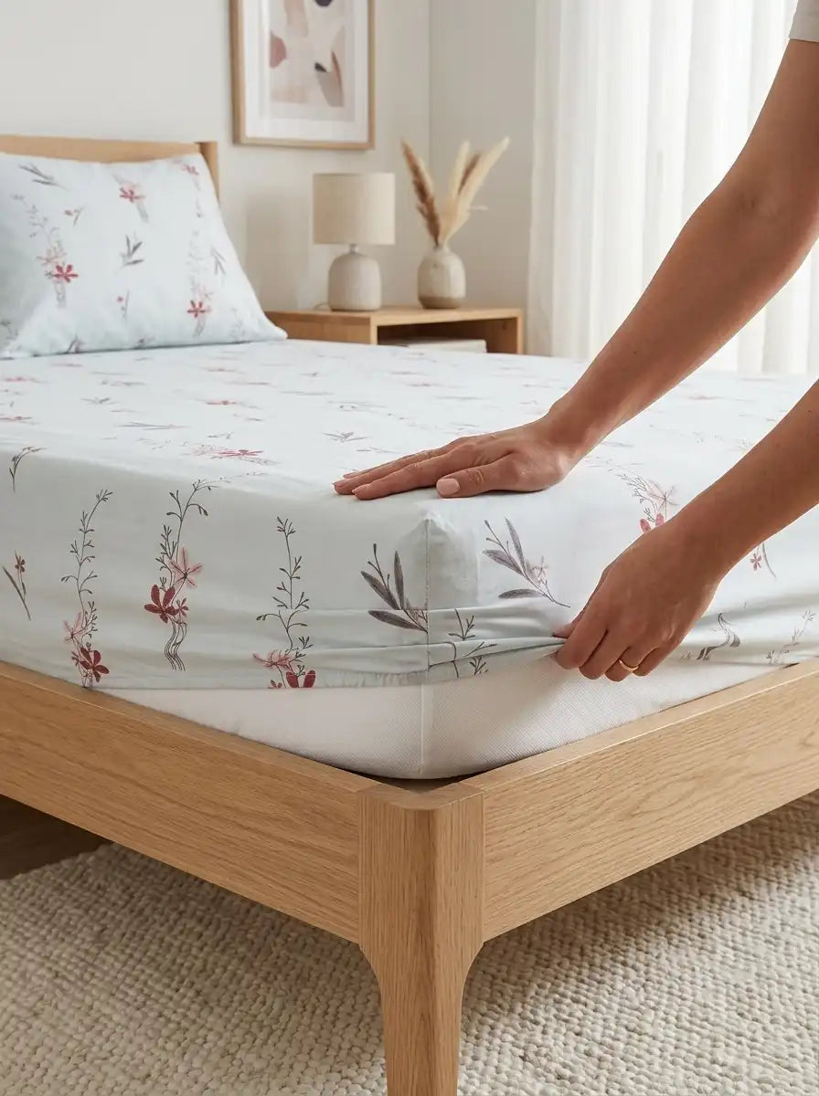 AtoZ Home Decor Selfie King 100% Cotton King Size Bedsheet Set | 210 TC