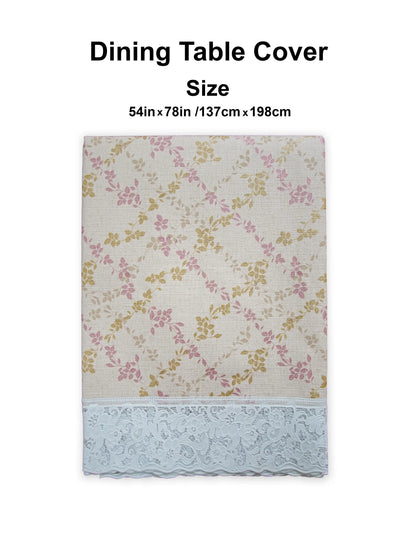 Freelance Tuscany Plastic Dining Table Cover | Gold/Pink Floral 54x78"