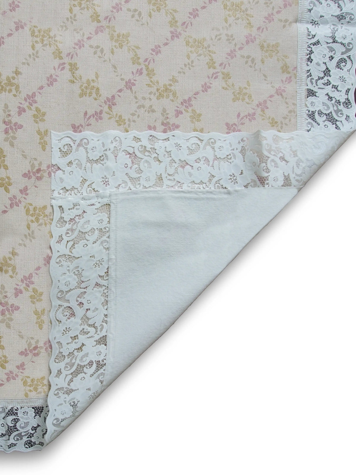 Freelance Tuscany Plastic Dining Table Cover | Gold/Pink Floral 54x78"