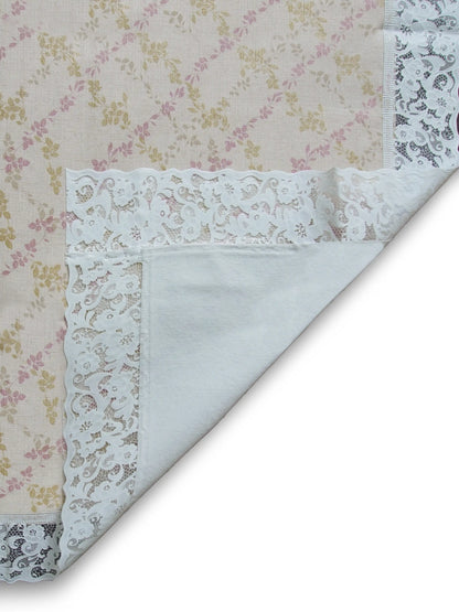 Freelance Tuscany Plastic Dining Table Cover | Gold/Pink Floral 54x78"