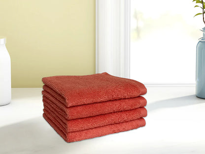 SWIFT DRY Face Towel Set of 4 – 100% Cotton By Spaces