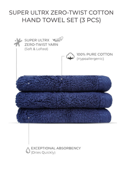 Atoz Home Decor Super Ultrx Zero-Twist Cotton Face Towel Set