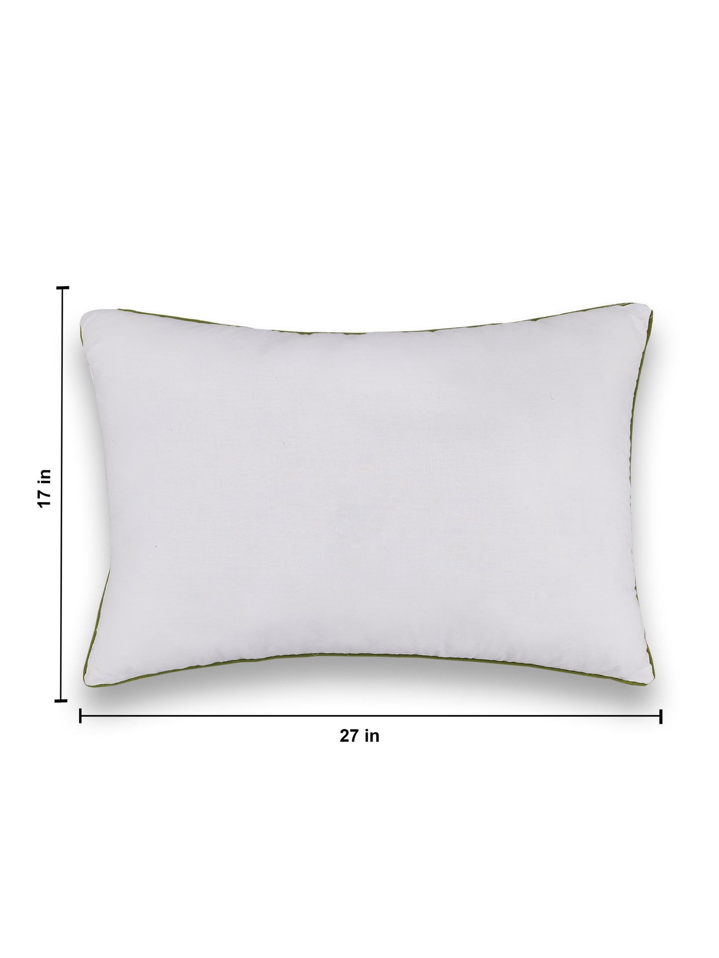 AtoZ Home Decor Cotton Pillow & Plain Pillow Cover Combo Set (68 x 45 cm)