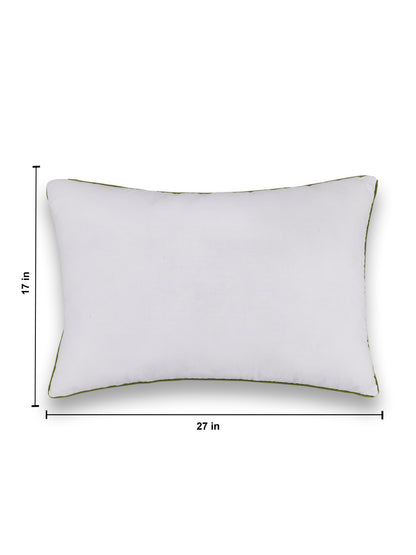 AtoZ Home Decor Cotton Pillow & Plain Pillow Cover Combo Set (68 x 45 cm)