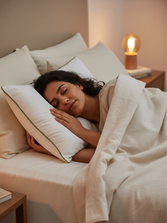 AtoZ Home Decor Heavenly Sound Sleep 100% Cotton Pillow
