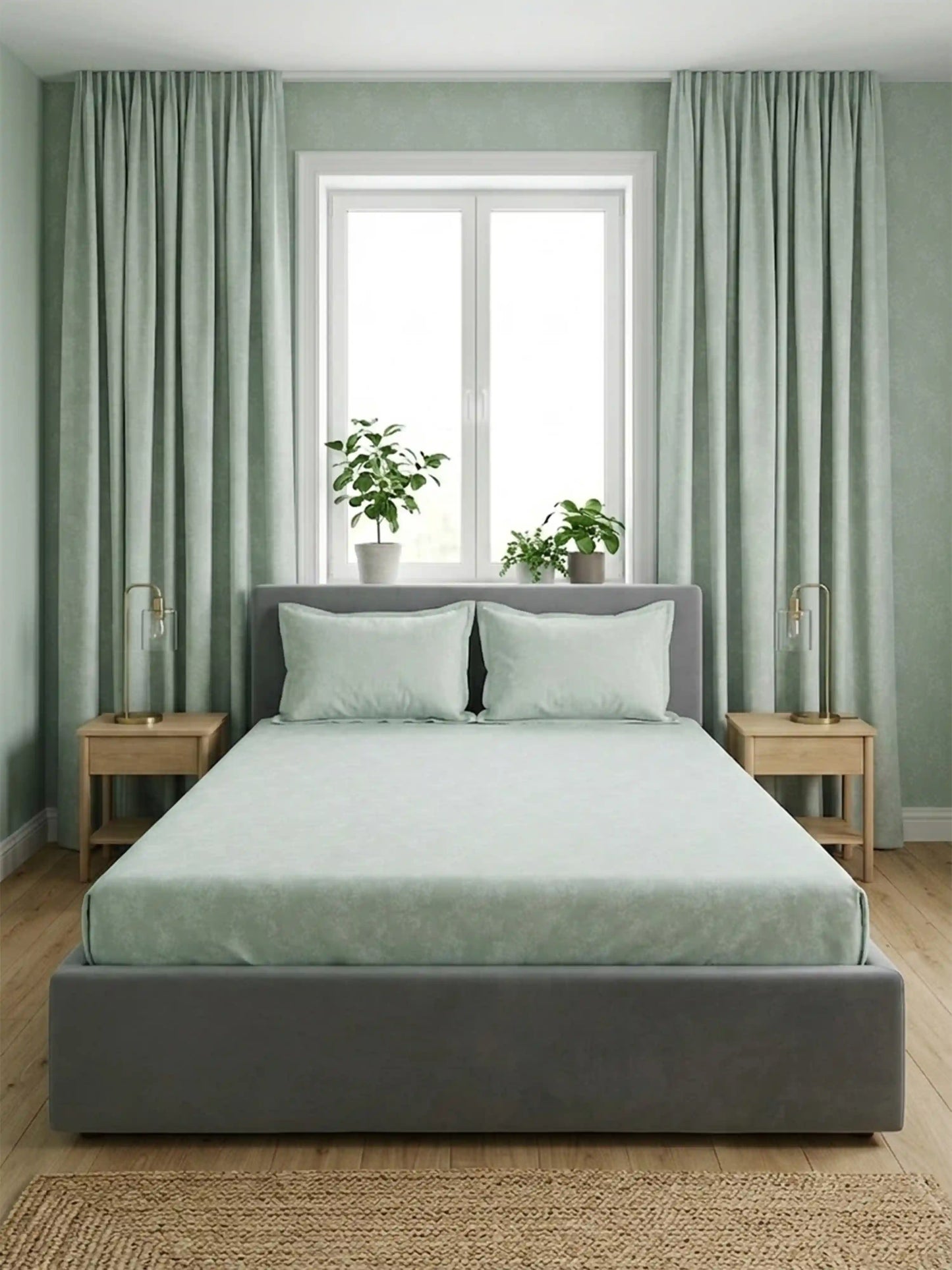 Premium 300 TC Cotton King Size Bedding Set 4 Piece (Bedsheet, Comforter, 2 Pillow Covers)