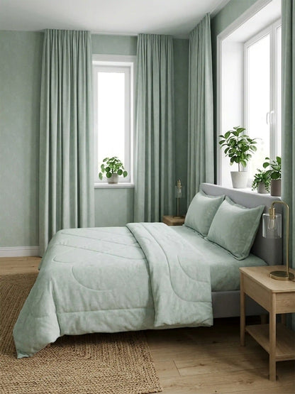 Premium 300 TC Cotton King Size Bedding Set 4 Piece (Bedsheet, Comforter, 2 Pillow Covers)