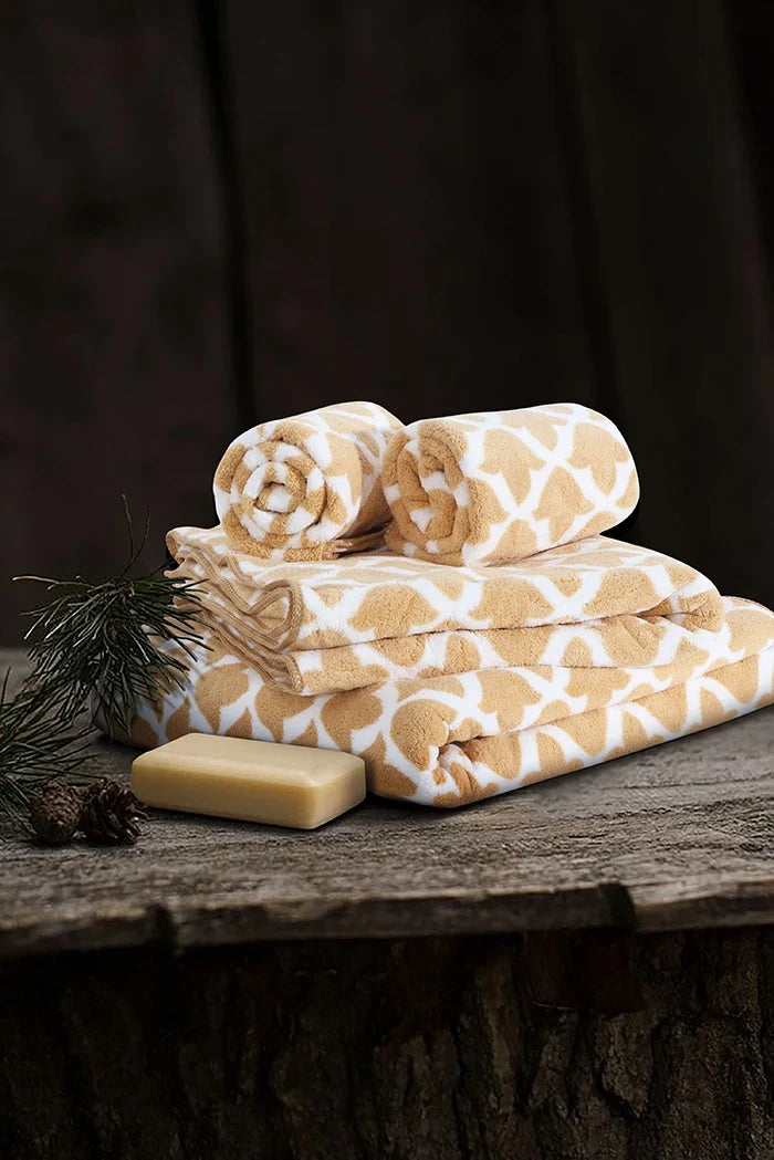 Stylla Kepri 4-Piece Towel Set (2 Bath Towels & 2 Hand Towels) – Luxury Boxed Gift Set