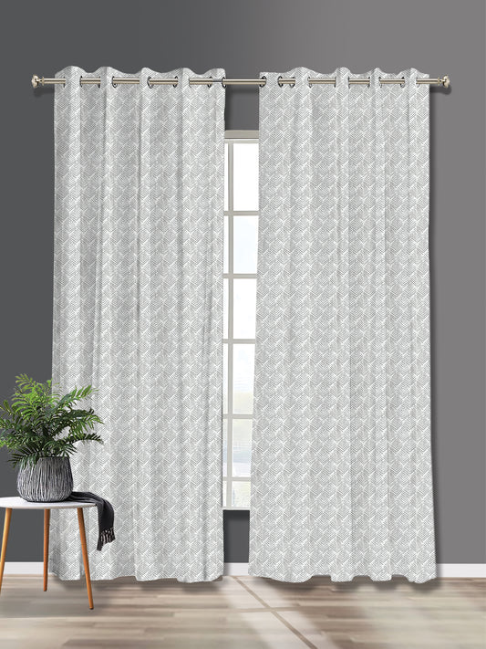 Grey Chevron Blackout Curtain – Premium Panel, 4ft & 7ft Width Options